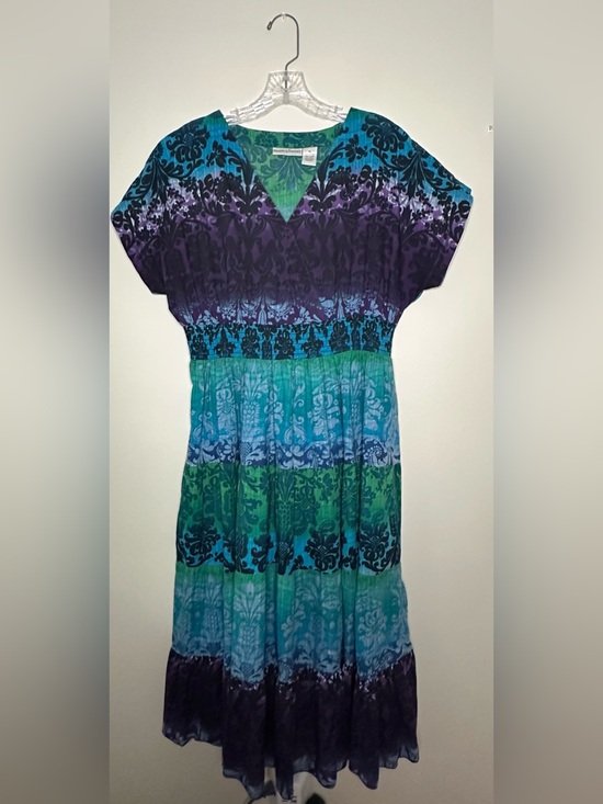 Draper’s & Damon’s Dresses & Skirts - Drapers&Damons M boho style w/ cap sleeves, elastic waist & tiered skirt